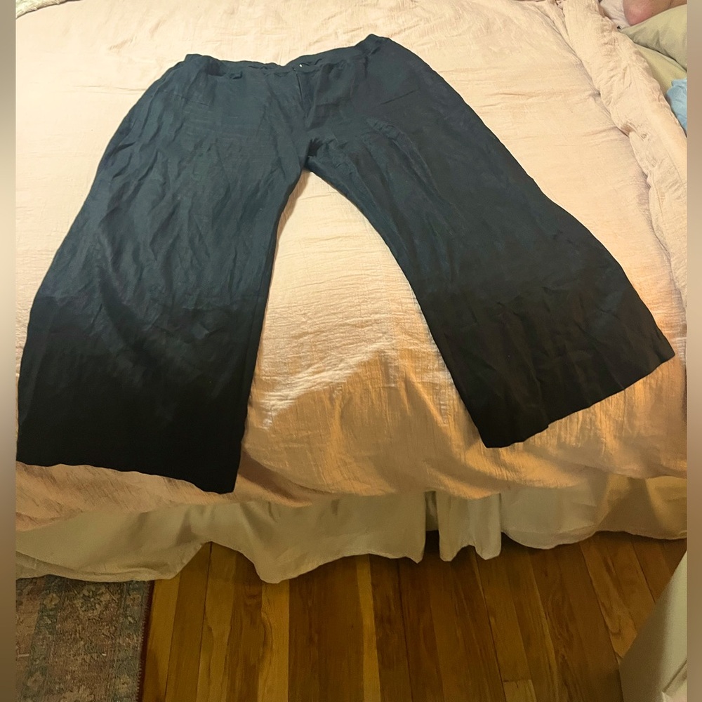 Vivid Linen Wide Leg Trousers